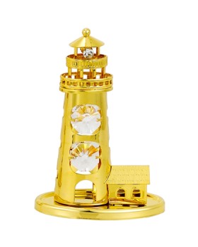 24K GOLD PLATED LIGHT HOUSE 